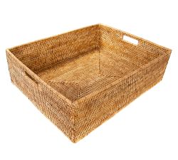 Tava Handwoven Rattan Rectangular Storage Basket