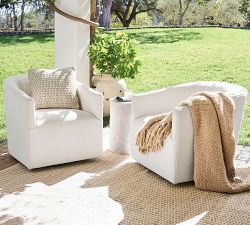 Baldwin Upholstered Swivel Outdoor Lounge Chair