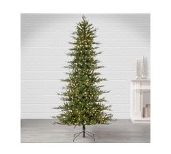 LED Lit Faux Natural Cut Layered Fairfield Pine Tree