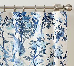 Open Box: Nola Blackout Printed Curtain, 50" W x 96" L - Blue Multi