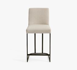 Jake Upholstered Metal Stool