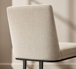 Jake Upholstered Metal Stool