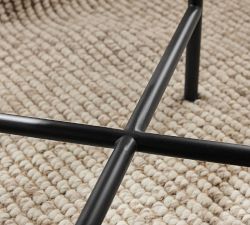 Baldwin Leather Metal Stool