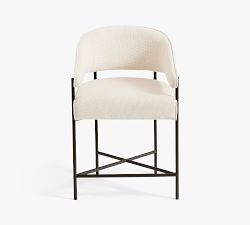 Baldwin Upholstered Metal Stool