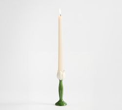 Carved Tulip Candle Holder