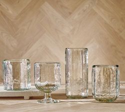 Hammered Café Stemless Wine Glasses