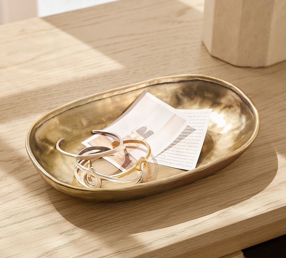 Hammered Brass Decorative Bowl