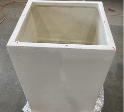 Open Box: Mission Square Planter, Tall (15&quot;W x 32&quot;H) - White