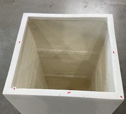 Open Box: Mission Square Planter, Tall (15&quot;W x 32&quot;H) - White