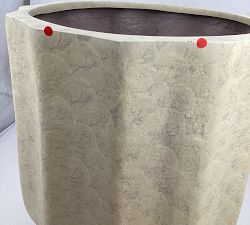 Open Box: Modern Fluted Rustic, X-Large (20&quot; Diam., 20&quot;H) - White