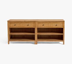 Channing Cane Storage Shelf Console (72")