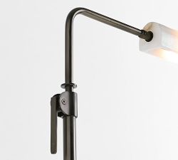 Sherman Alabaster Adjustable Task Floor Lamp (53")