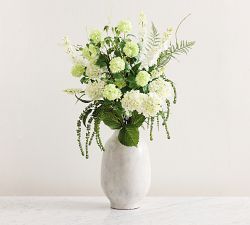 Faux Hydrangea and Fern Elevated Bundle