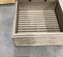 Open Box: Indio Eucalyptus Modern Platform Outdoor Coffee Table with Storage (33&quot;) - Weathered Gray