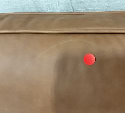 Open Box: Tyler Roll Arm Leather Manual Tall Recliner with Nailheads, Individual, 41&quot; - Aviator Umber, Espresso Legs