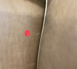 Open Box: Tyler Roll Arm Leather Manual Tall Recliner with Nailheads, Individual, 41&quot; - Aviator Umber, Espresso Legs