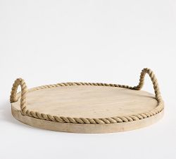 Reclaimed Wood &amp; Rope Tray