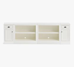 Aubrey Storage Shelf Console with Cabinets (108")