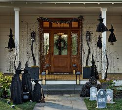 Lit Haunted Tombstone