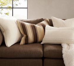 Reed Striped Lumbar Pillow
