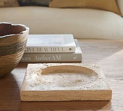 Handcrafted Travertine Tray