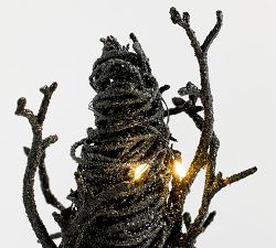 Lit Glitter Cone Tree