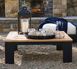 Malibu Metal &amp; Teak Outdoor Coffee Table (45")