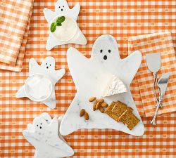 Figural Ghost Marble Coasters - Set of 4
