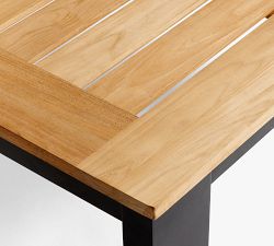 Malibu Metal &amp; Teak Outdoor Coffee Table (45")