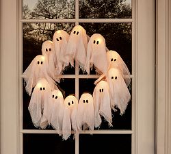 Lit Ghosts Wreath