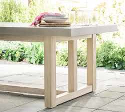 Portola Rectangular Concrete Outdoor Dining Table