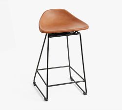Brenner Leather Swivel Counter Stool