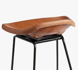 Brenner Leather Swivel Counter Stool