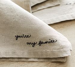 Favorite Embroidered Linen Napkins - Mixed Set of 4