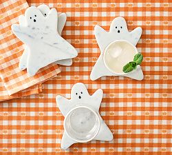 Figural Ghost Marble Coasters - Set of 4
