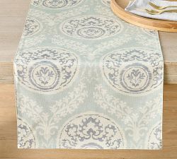 Lena Medallion Organic Cotton Table Runner