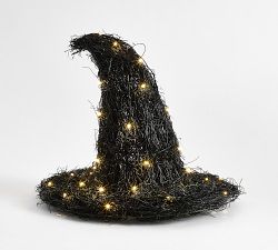 Lit Hanging Witches Hat