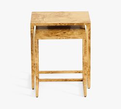 Burl Wood Nesting Tables