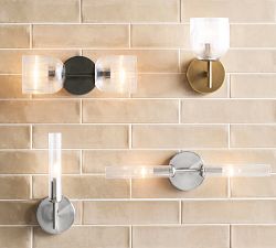 Cooper Ribbed Glass Sconce (9&quot;)