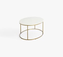 Delaney Oval Marble Coffee Table (50")