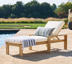 Malibu Teak Outdoor Single Chaise Lounge