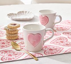 Conversation Hearts Stoneware Mugs