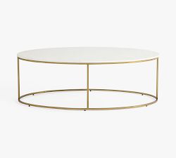 Delaney Oval Marble Coffee Table (50")