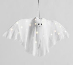 Lit Ghost Hanging Bat