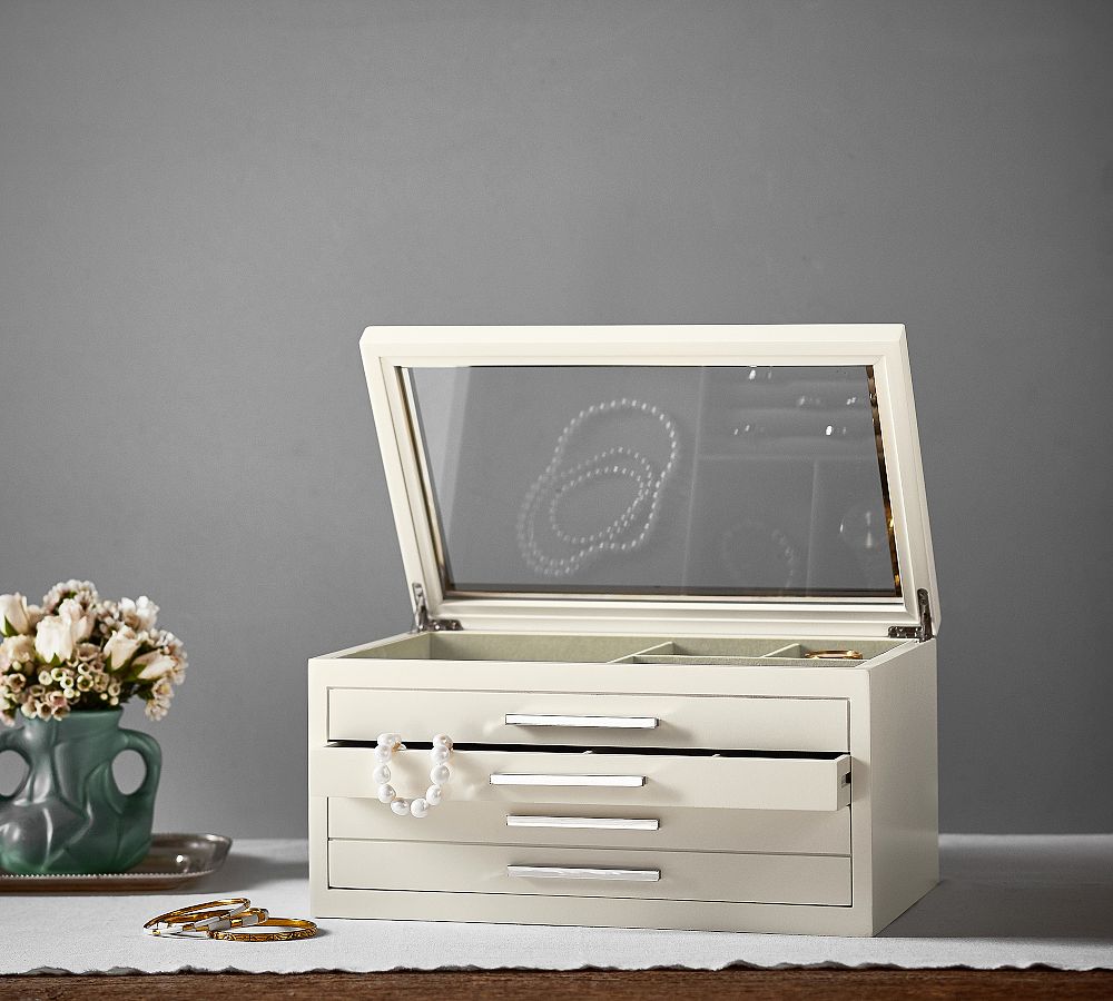 Stella Jewelry Box - Large - Dutch White