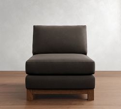 Build Your Own Jake Deep Seat Leather Brindle Wood Base Sectional