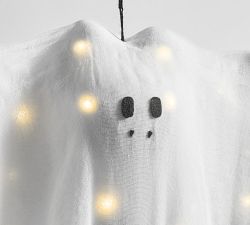 Lit Ghost Hanging Bat