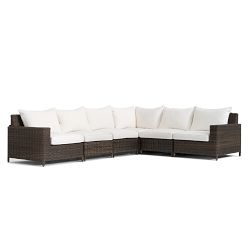 Torrey Wicker 6-Piece Square Arm Outdoor Sectional (130")