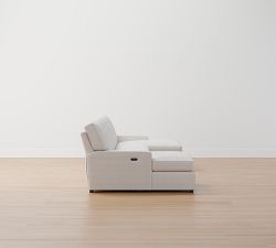 Turner Square Arm Power Reclining Double Chaise Sectional (135"&ndash;160")
