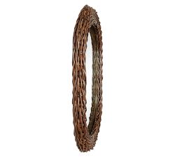 Hand-Braided Roseau Rattan Oval Mirror